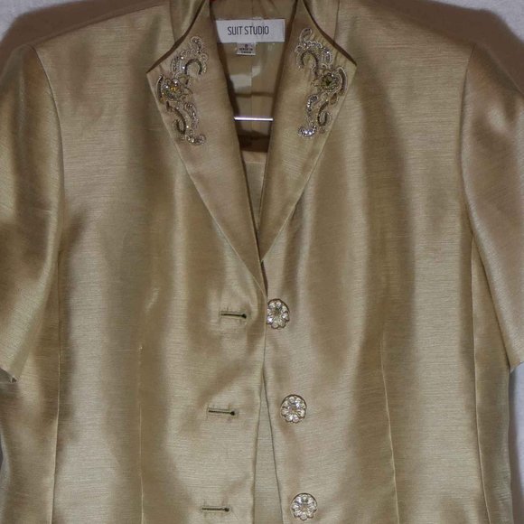Suit Studio Gold Celebration Event Suit SZ 8 - Picture 1 of 11